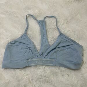 Calvin Klein Blue Seamless Racerback Bra